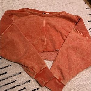 long sleeve cropped top